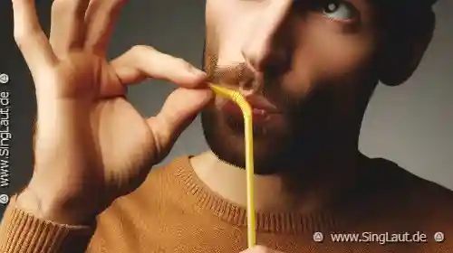 Wie man einen Strohhalm für müheloses Stimmtraining verwendet