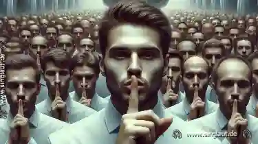 Das Schweigen des Einzelnen angesichts des Gruppengesangs.